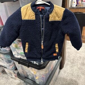 7 For All Mankind Navy and Tan Kids Jacket